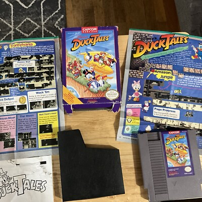 Disney's Duck Tales Nintendo NES Game 1989 Authentic Tested Box Game Manual