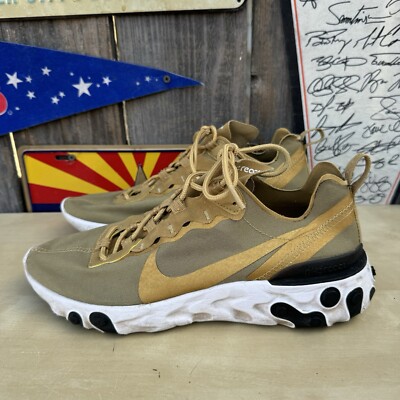 Size 8.5 - Nike React Element 55 Metallic Gold 2019