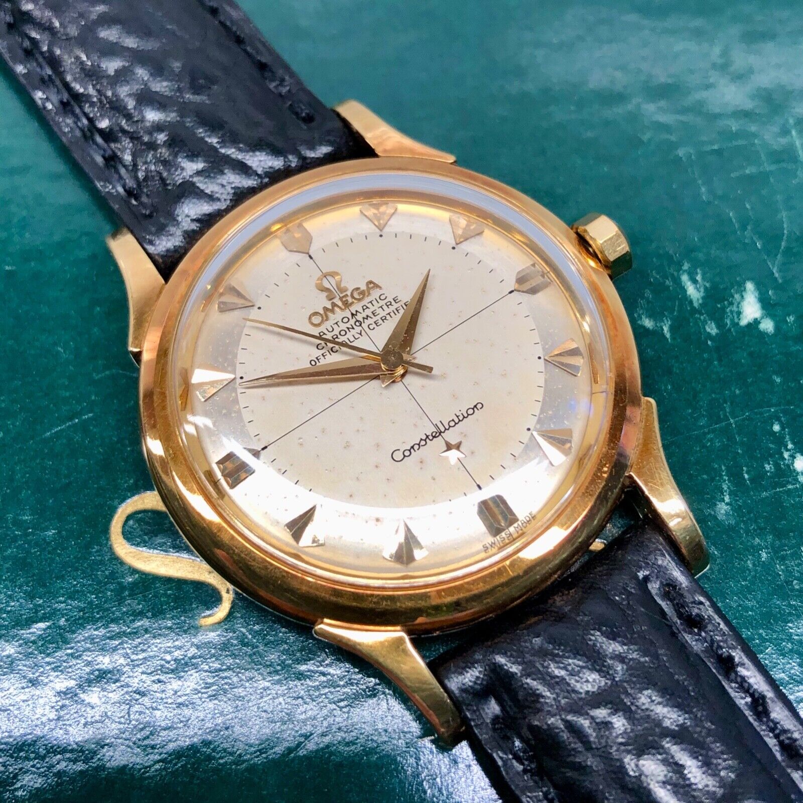 Omega Constellation De Luxe 2852 2853 SC 18K Yellow Gold Omega Constellation De Luxe 2852 2853 SC 18K Yellow Gold