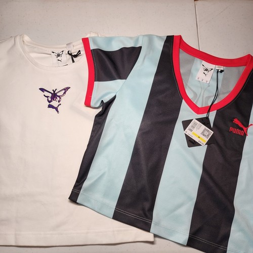 New! Puma × Dua Lipa Cropped Soccer Futbol Streetwear T