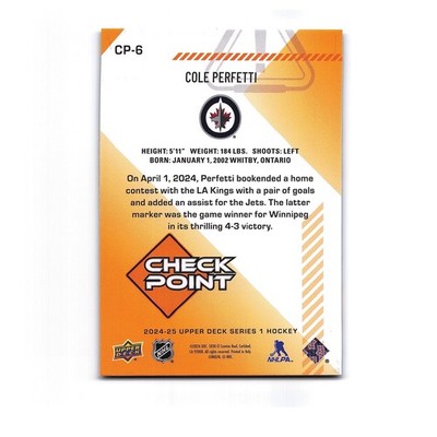 2024 Upper Deck Series 1 #CP-6 Cole Perfetti Check Point