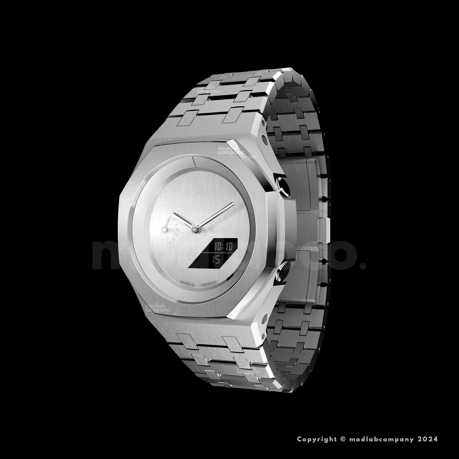 Pre-owned Casio Mlc Signature Silver Custom  G-shock Ga2100 Mod Watch Ak Gift For Man