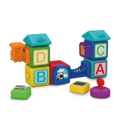 Baby Einstein Connectables 15-Piece Magnetic Activity Baby Building Blocks Toys,