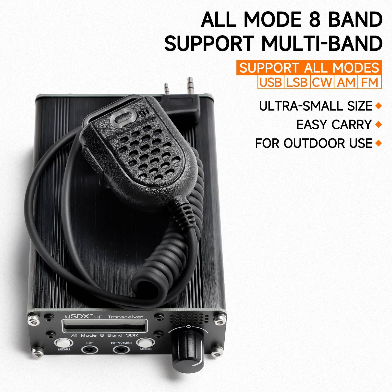 Usdr usdx+ Plus V2 Transceiver 3W-5W All Mode 8 Band HF Ham Radio Transceiver EP