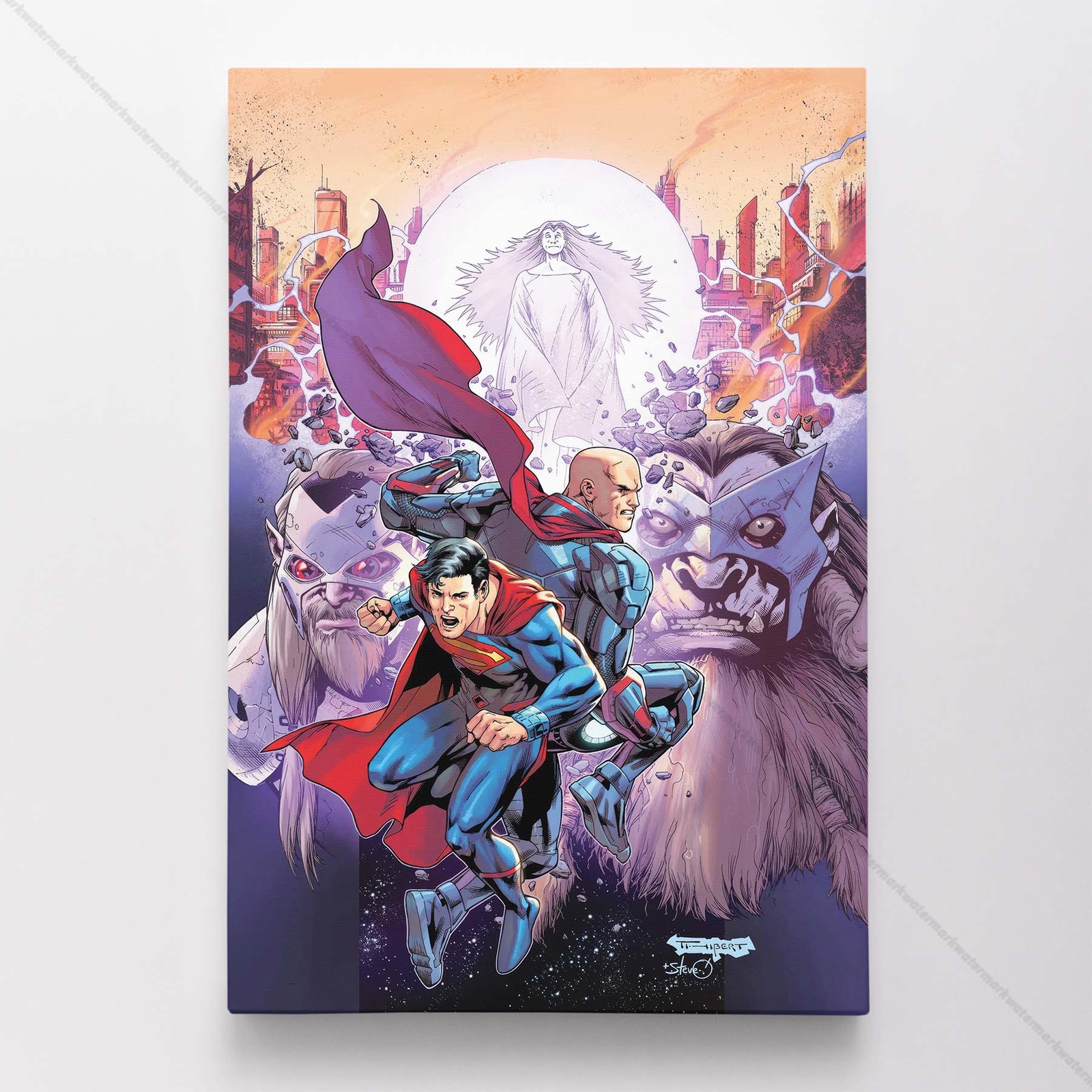 Superman Poster Canvas Comic Book Cover Art DC Print #30510