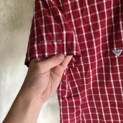 Columbia Crimson White Alabama Stitch Buttondown Size Medium