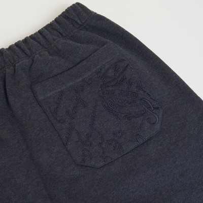 Pre-owned Berluti 1110$ Bestickte Scritto Jogginghose - Dunkelgrau, Fleece Baumwolle In Grau