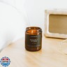 Calyan Wax Co. Soy Wax Candle, Seaside + Citrus Scented Candle, 57 Hour Burn Time, Aromatherapy Soy Candles, Non Toxic and Vegan Soy Wax, Amber Glass Jar Scented Candles, 7.2oz