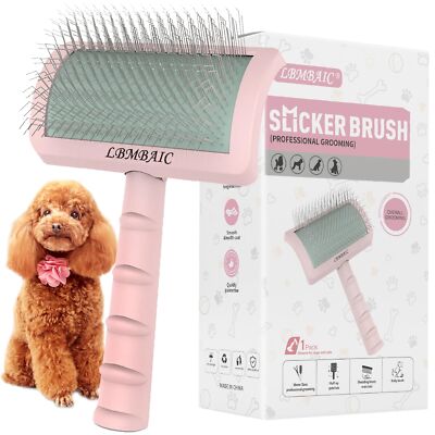 Super Dense Soft Slicker Brush for Thick and Long Fur Dogs - Grooming Brush f...