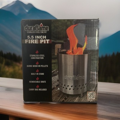 New Duraflame 5.5 Inch Stainless Steel Fire Pit