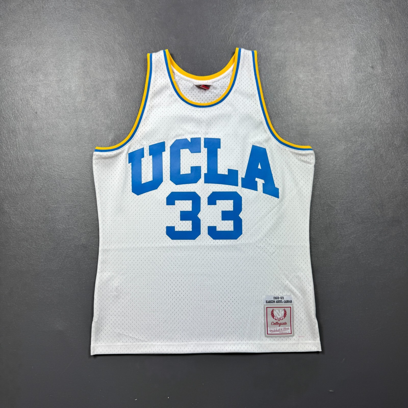 100% Authentic Kareem Abdul Jabbar Mitchell Ness 68 69 UCLA Jersey
