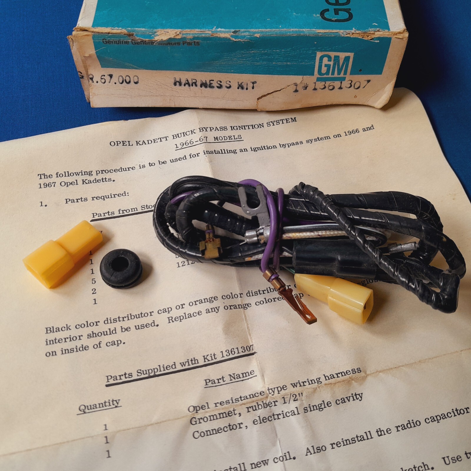 NOS GM Harness # 1361307 1966 1967 Opel Kadett Buick Bypass