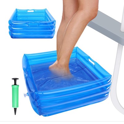 Portable Collapsible Pool Footbath Multifunctional Inflatable Foot Wash Basin