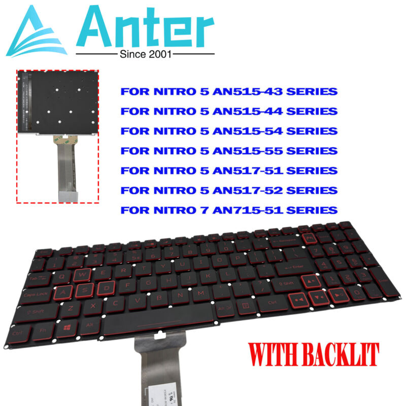 New For Acer Nitro 7 An715-51 Series 73aj 752b 7811 785u 792n Laptop Us Keyboard