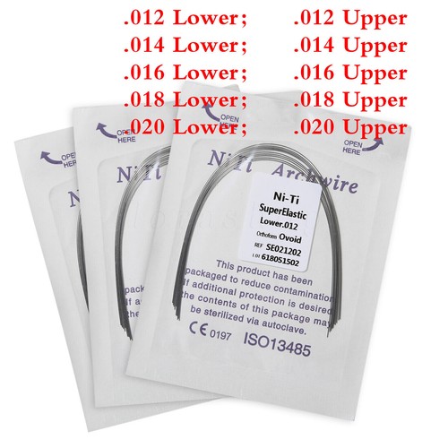 10 Bolsas Dental Arcos de Ortodoncia Redondos Niti Arco de Alambre Su js Wires