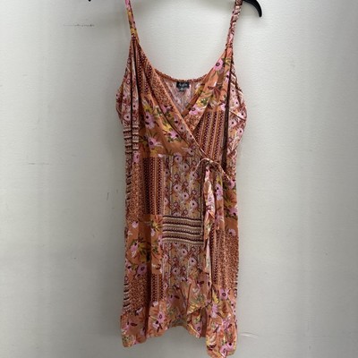 NWT Lily Rose Womens Dress SIZE XX Large Peach Floral. Sleeveless, Lined
