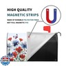 4th of July Patriotic Mailbox Covers Magnetic Standard Size 21 x 18 Inch America Red Blue Floral Mailbox Wraps Post Letter Box Cover for Garden Yard Outdoor Decorations