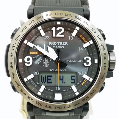 CASIO PRO TREK PRW-6611Y-1JF Black Triple Sensor Solar Men's Watch New in Box