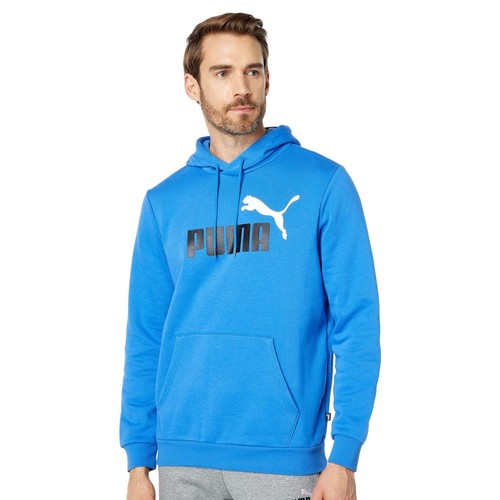 

[846849-75] Мужская флисовая толстовка с капюшоном Puma Essential+ с большим логотипом, Синий