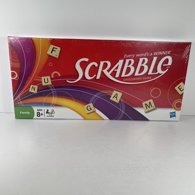 NEW SEALED SCRABBLE CROSSWORD TABLE WORD GAME BY PARKER BROTHERS 2008 HASBRO