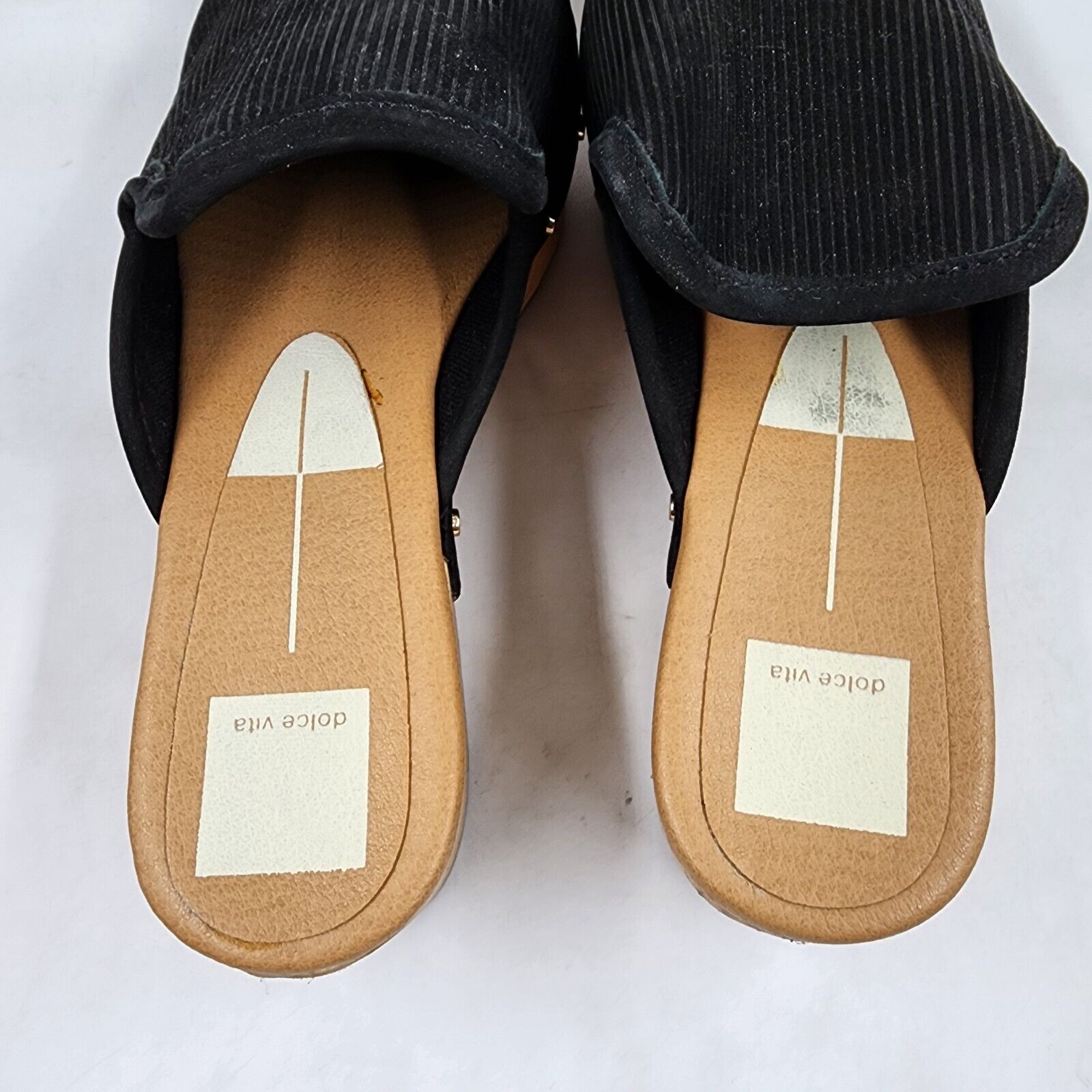 Dolce Vita Closen Studded Clog Women's 8 Black Nubuck Block Heel Slip On - Picture 21 of 24