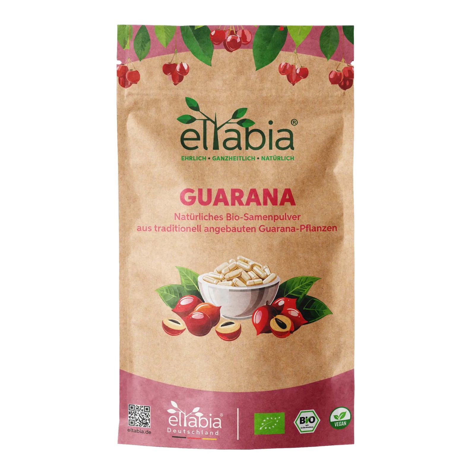 Bio Guarana Kapseln | Hochdosiert 4020mg Tagesdosis | Natürliches Koffein Vegan