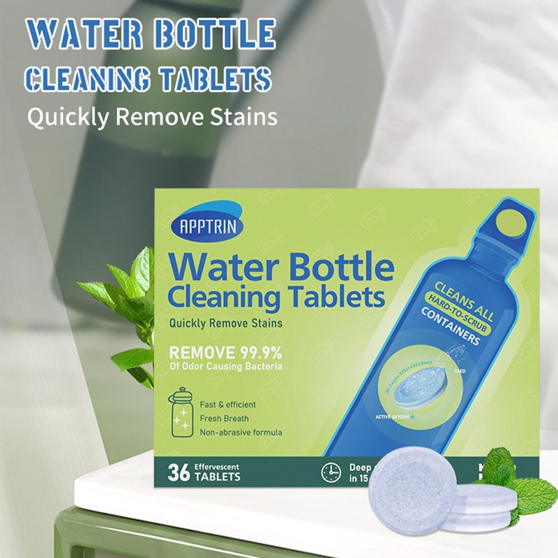 Clean Cleaning Tablets For All Water Bottles, Pack Of 36 Tab