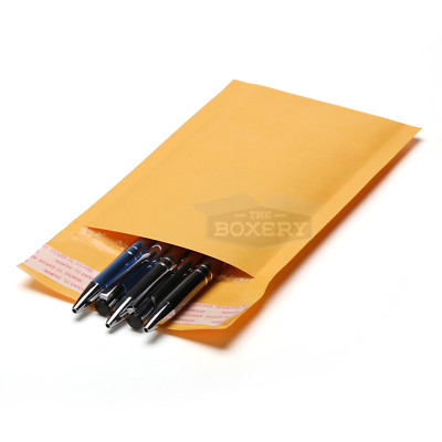 10 #000 Kraft Bubble Padded Envelopes Mailers 4 x 8 from The Boxery 
