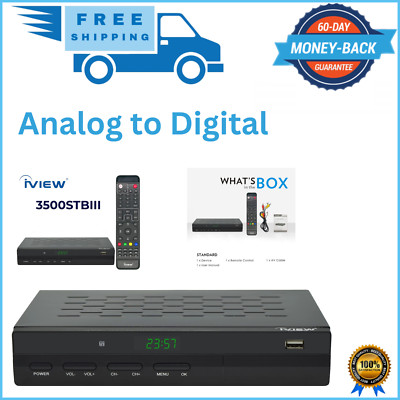 IVIEW-3500STB III, ATSC Digital Converter Box with Recording and Media Player...