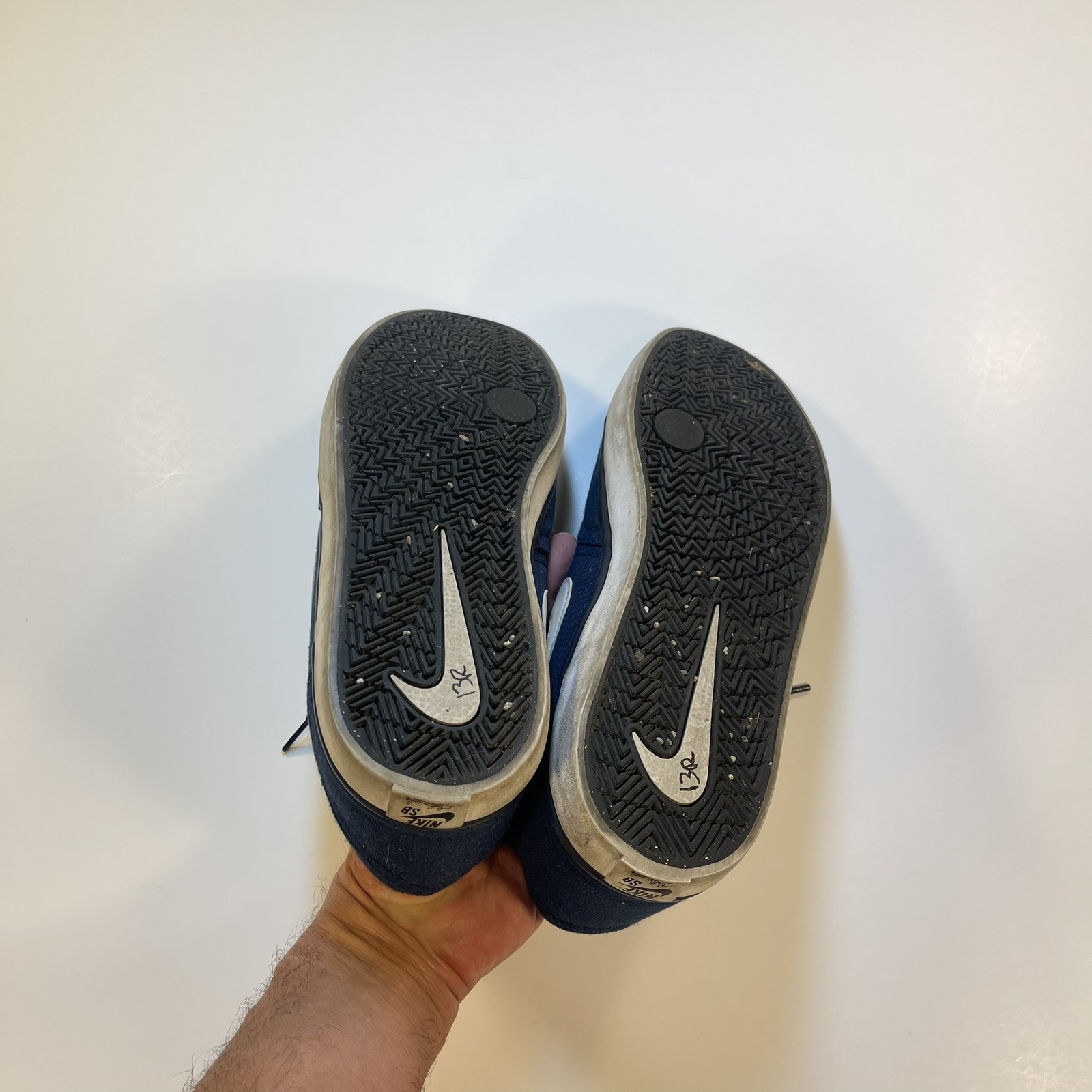 NIKE SB CHECK SOLAR CANVAS SHOES SNEAKERS Sz 9 Midnight Blue