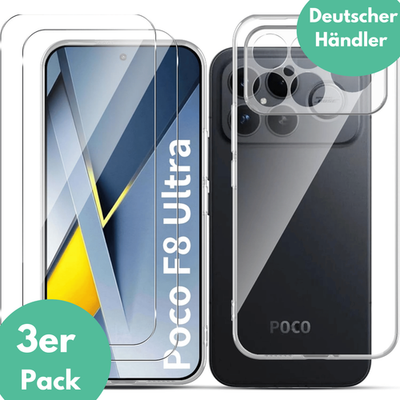 Hülle + 2X Schutzglas für Xiaomi Poco F8 Ultra Panzerfolie Display Case Screen