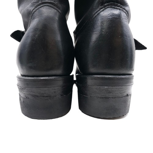 靴 CHIPPEWA 27863 ENGINEER BOOTS BLACK 8E Chippewa Black Leather Motorcycle Engineer Steel Toe Work