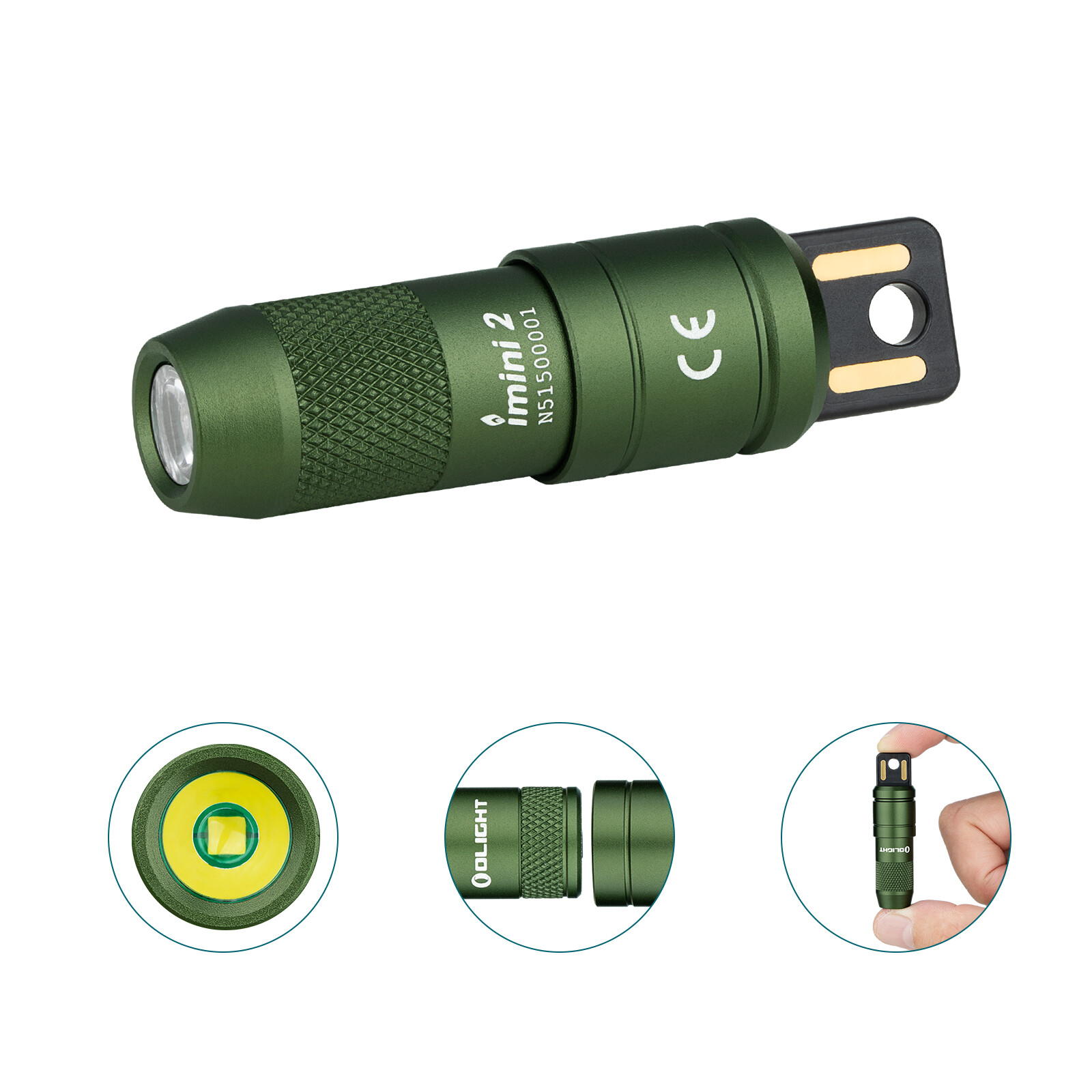 Olight imini 2 50 Lumens Tiny Keychain Flashlight EDC Outdoor Everyday Carry USB