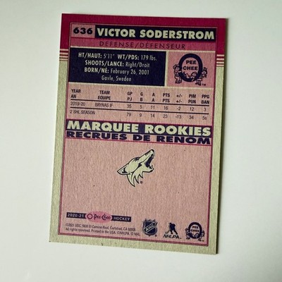 2020 O-Pee-Chee Hockey #636 Victor Soderstrom RC Retro