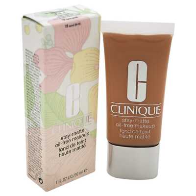 Clinique Stay-Matte Oil-Free Makeup - # 19 Sand (M-N) - Dry Comb. To Oily - 1 oz