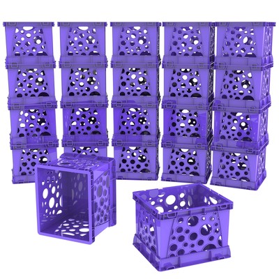 Micro Crate, 6.75 x 5.8 x 4.8 Inches, Purple, 18-Pack (63105U18C)