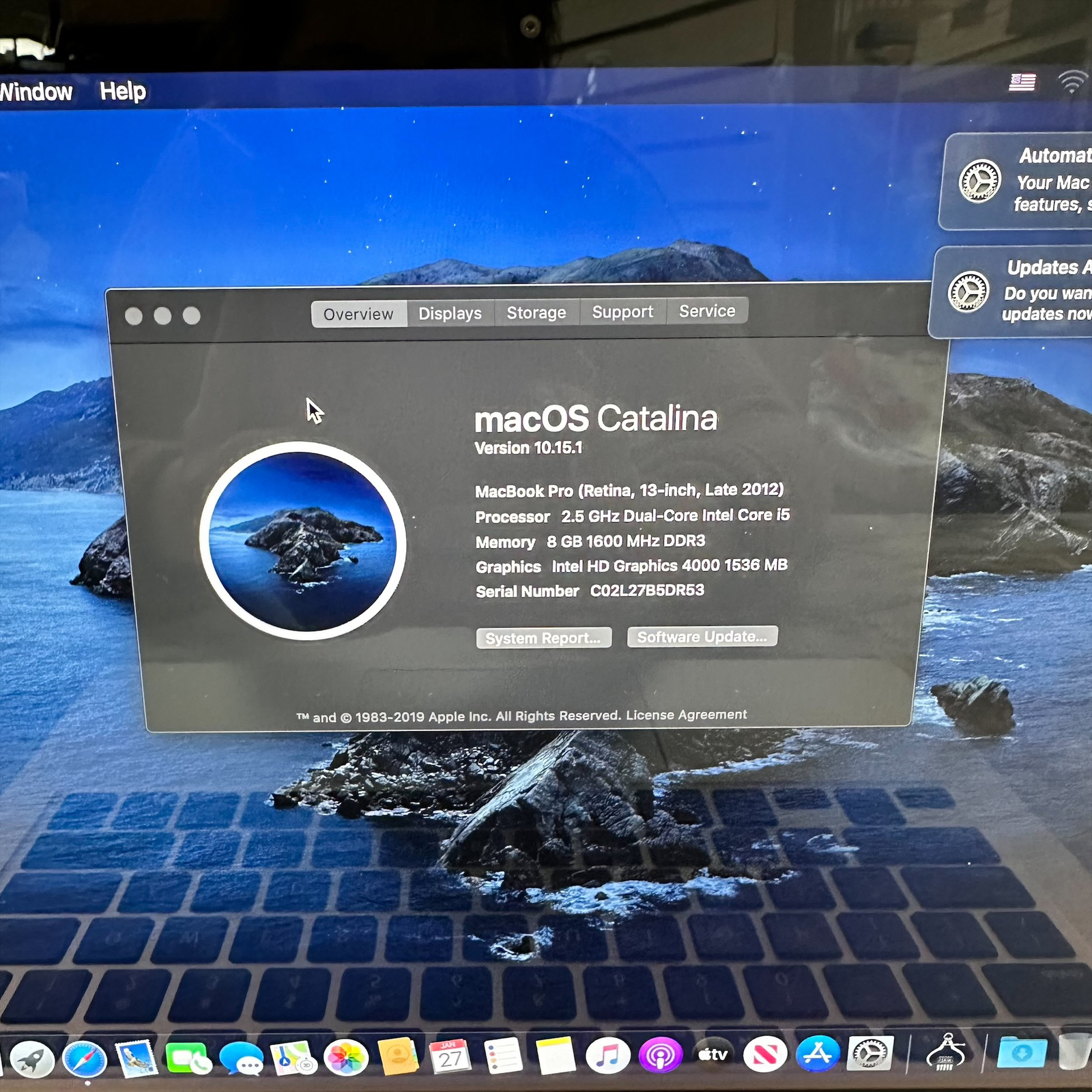 Apple MacBook Pro (Retina 13-Inches Late 2012) i5 2.5GHz 8GB RAM 256GB Computer - Picture 12 of 12