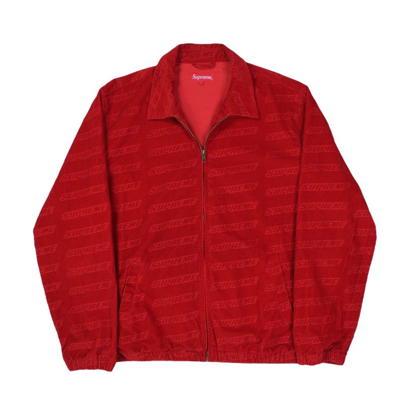 supreme debossed logo corduroy jacket
