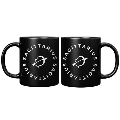 Sagittarius Black Mug