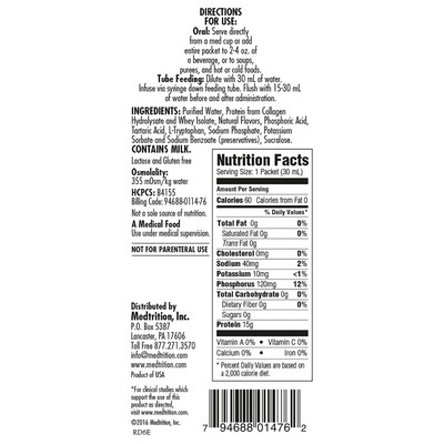 ProSource NoCarb Oral Supplement Neutral Flavor 1 oz. Pouch 100 Ct