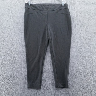Chicos Brigitte So Slimming Ankle Pants Women Size 3 US 16 Petite Gray Pull On