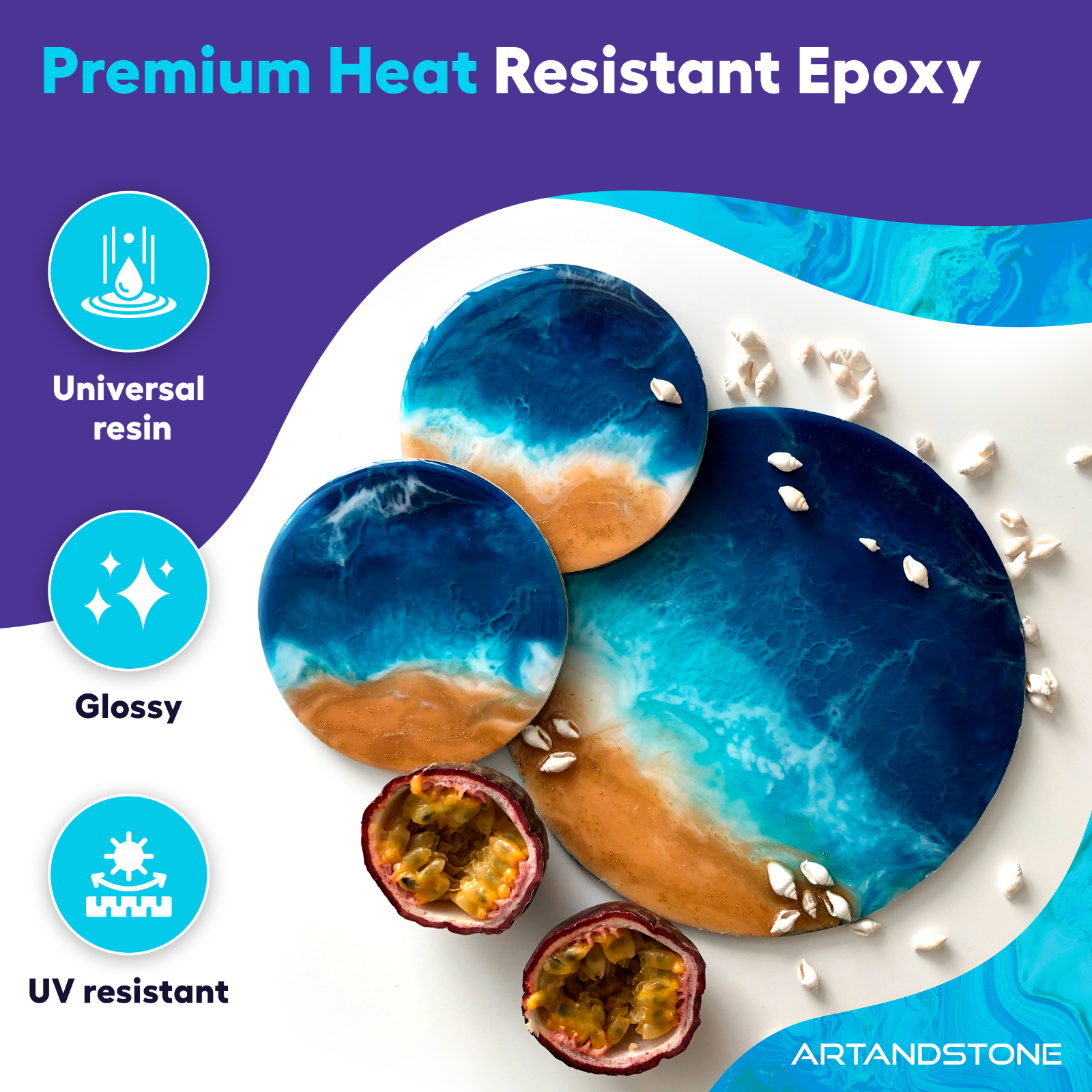 Crystal Clear Epoxy Resin Kit - 72 Oz (with Tools)