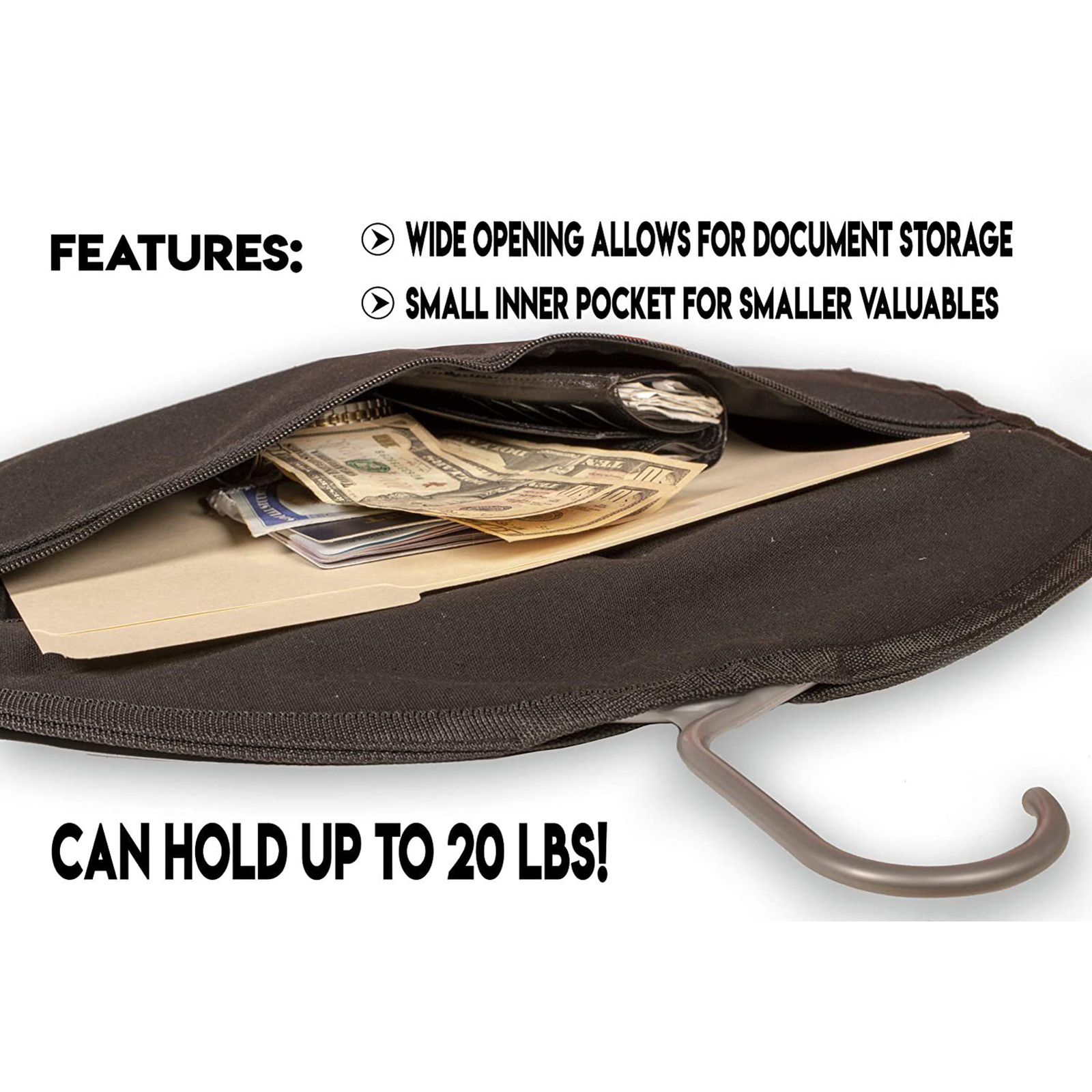 Hanger Fireproof Waterproof Diversion Hidden Pocket Safe Secret Document Holder