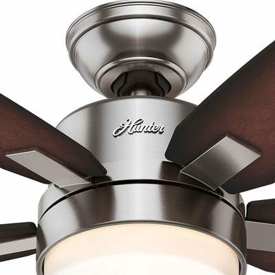 Hunter 59039 Windemere 54 in. Indoor Ceiling Fan with Light and Remote - Brushed