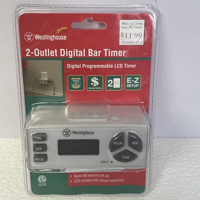 Westinghouse  Digital Programmable Timer 2-Outlet Indoor Model 28426 New