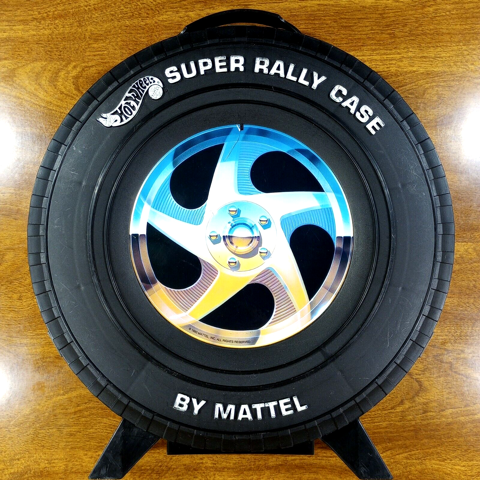 Hot Wheels Vintage Super Rally Case Black White Letters Tire