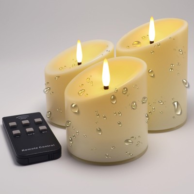 Outdoor Candles with Timer Waterproof - Outdoor Battery Operated Candles are ...