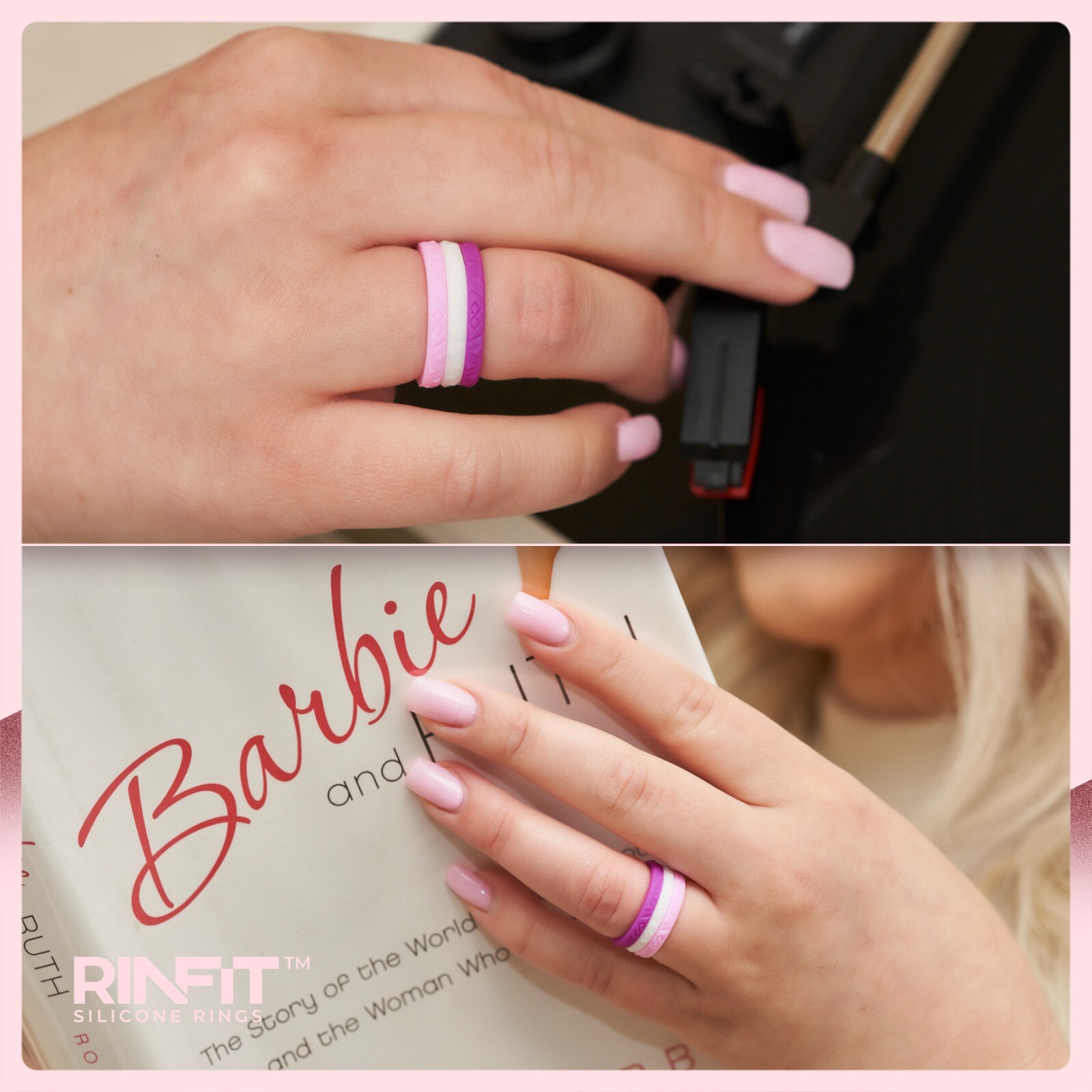 Stackable Infinity Silicone Wedding Ring | Band for Women by Rinfit