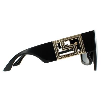 Pre-owned Versace Sunglasses Ve4402 Gb1/87 Black Dark Gray