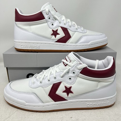♩ Converse Fastbreak Pro Leather Mid Top Dark Red White Men's